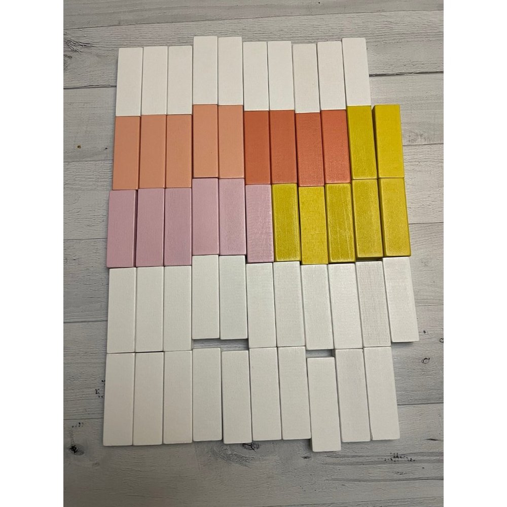 Wooden Bricks Toys Pastel Montessori Building Blocks